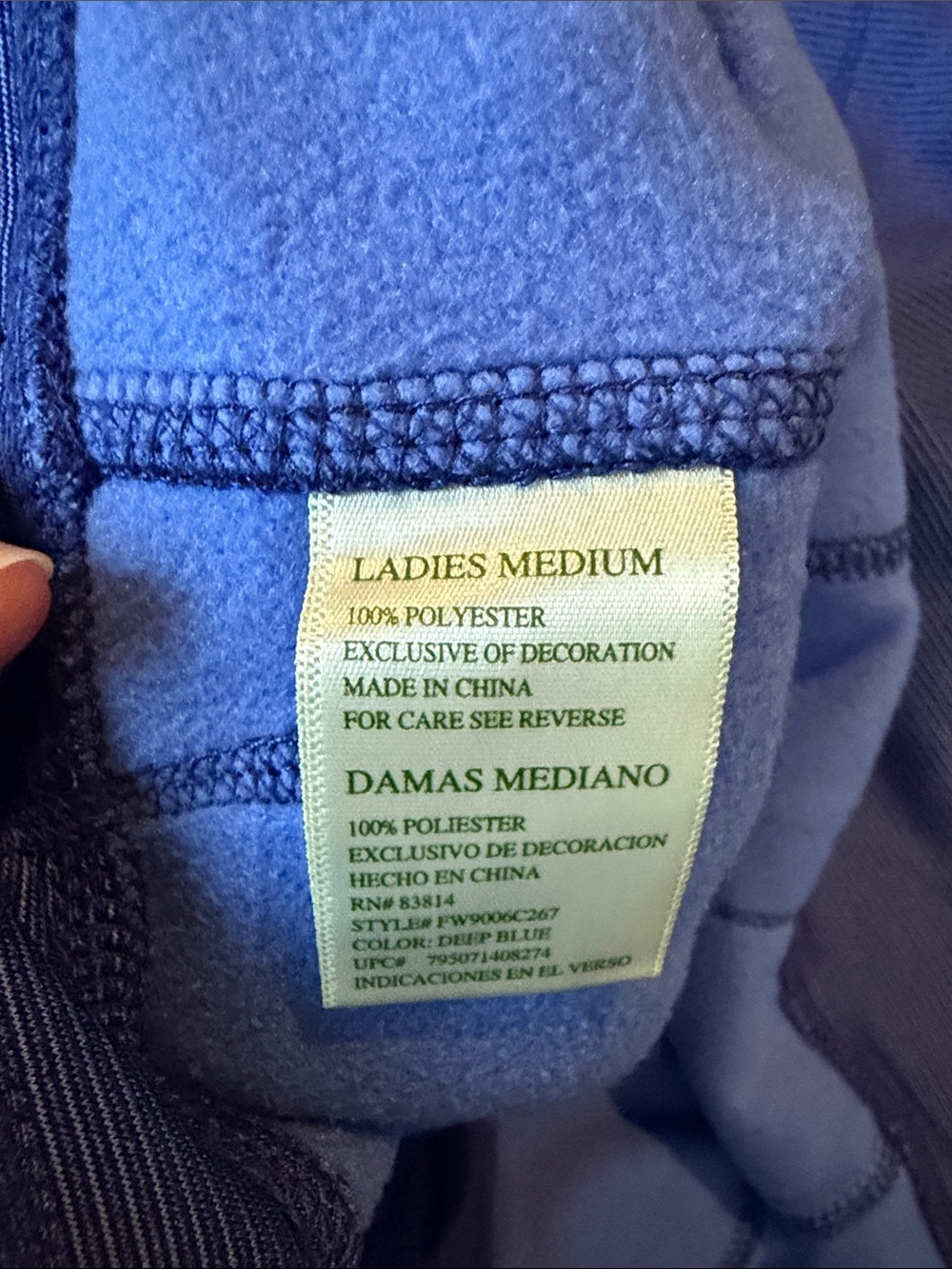 Tangerine Royal Blue Hooded Zip-Up Jacket - Picture 4 of 4